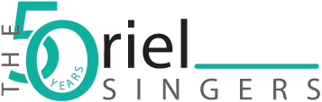 High-resolution logo of the Oriel Singers with dark text for a light background